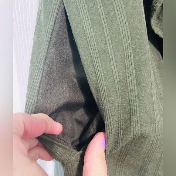 English Factory Nordstrom Olive Green Ruffle Shirt Dress XS - Picture 6 of 8